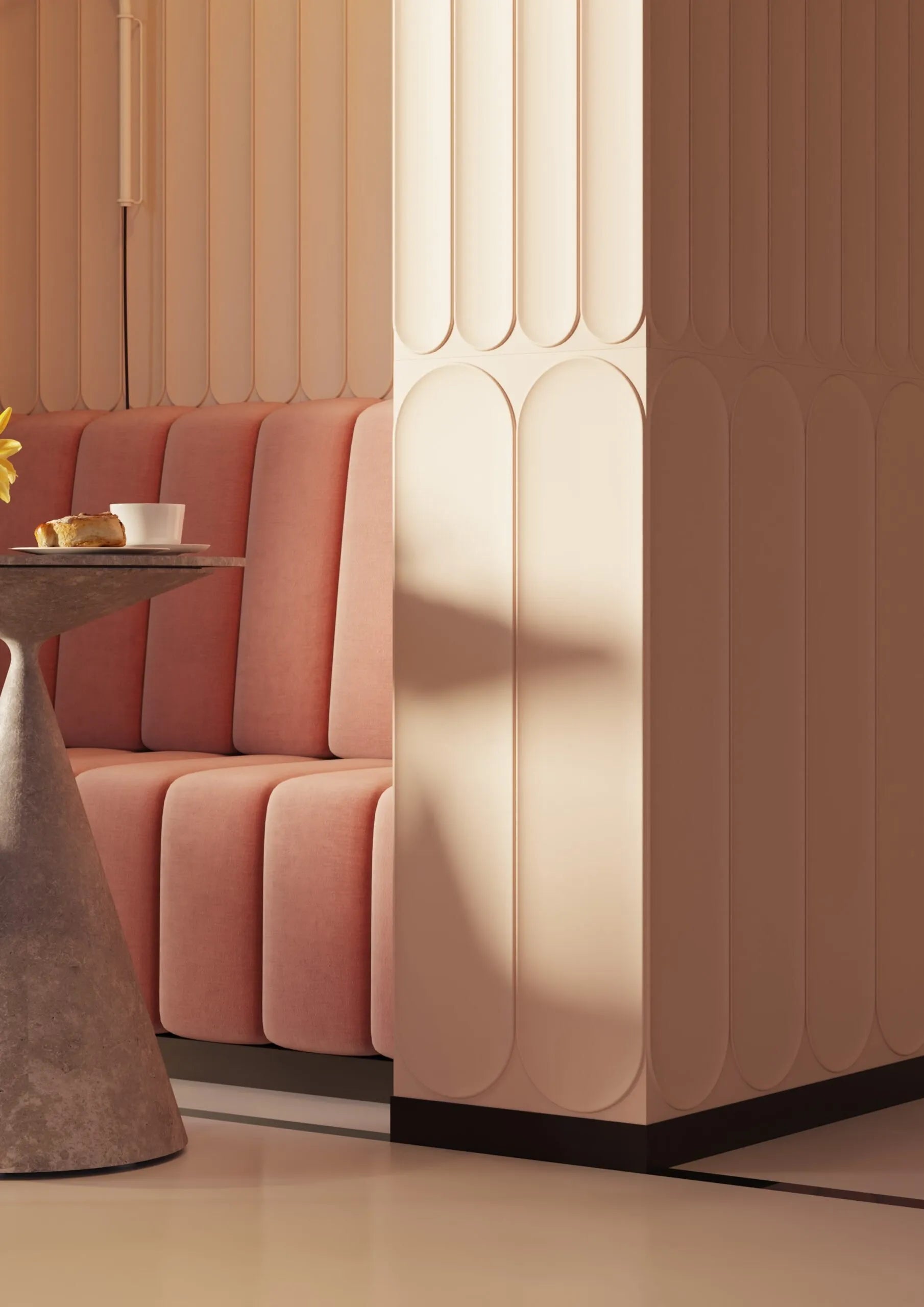 ARC L Arstyl® 3D Wall Panels interior coffee bar - Decormania UK